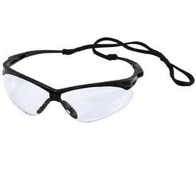 Safety Glasses Nemesis Clear Single Lens Wrap Around Soft-Touch Temples Lightweight Construction 99.9% UV Protection