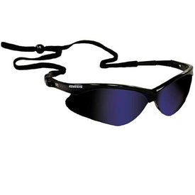 Safety Glasses Nemesis Blue Single Lens Wrap Around Soft-Touch Temples Lightweight Construction 99.9% UV Protection