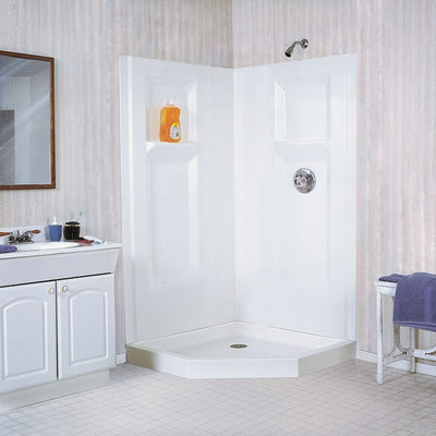 736C Durawall 36" x 36" Fiberglass Neo-Angle/Corner Shower Walls