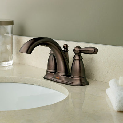 Brantford Two Handle Centerset Lavatory Faucet with Drain