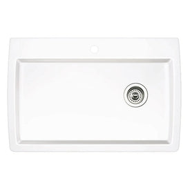 Diamond 33-1/2" Super Single Bowl Silgranit Dual Mount Kitchen Sink
