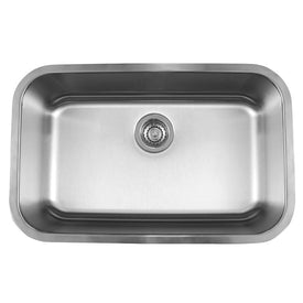 Stellar 28" Super Single Bowl Stainless Steel Undermount Kitchen Sink