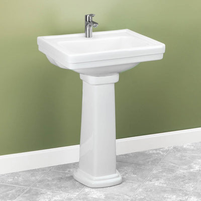 Promenade 24" Pedestal Bathroom Sink with One Hole