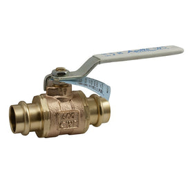 77WLF Series 3/4" Lead Free Two-Piece Full Port Press End Bronze Ball Valve