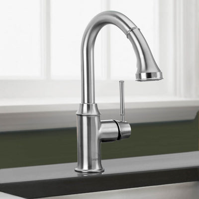 Talis C Single Handle Pull Down Prep Faucet with Dual Spray