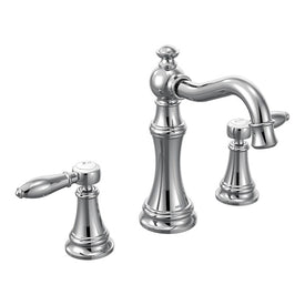 Weymouth Two Handle High-Arc Widespread Bathroom Faucet with Pop-Up Drain