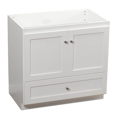 Simplicity Shaker 36"W x 21"D x 34.5"H Single Bathroom Vanity Cabinet Only with No Side Drawers