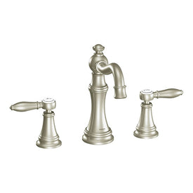 Weymouth Two Handle High-Arc Widespread Bathroom Faucet with Pop-Up Drain
