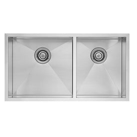Quatrus 33" 1-3/4 Double Bowl Stainless Steel Undermount Kitchen Sink