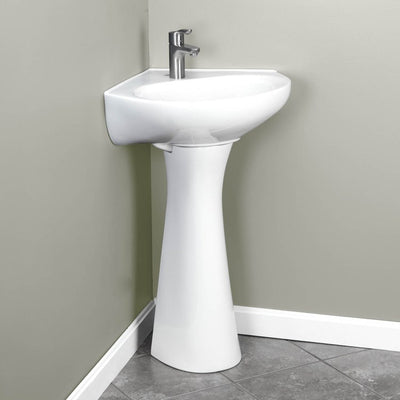 Cornice 15-1/2" Pedestal Bathroom Sink