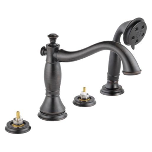 Cassidy Two Handle Roman Tub Filler with Handshower without Handles