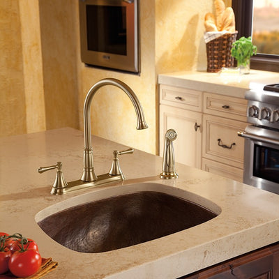 Cassidy Two Handle Kitchen Faucet with Side Sprayer