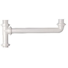 Master Waste 1-1/2x16" Slip Joint End Outlet PVC Plastic White