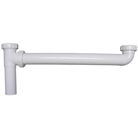 Continuous Waste 1-1/2x21" Slip Joint End Outlet PVC Plastic White