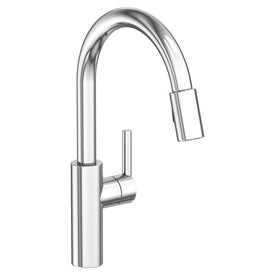 East Linear Single Handle Pull Down Kitchen Faucet
