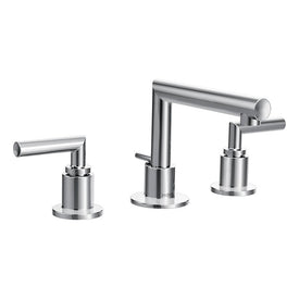 Arris Two Handle Low-Arc Widespread Bathroom Faucet with Pop-Up Drain