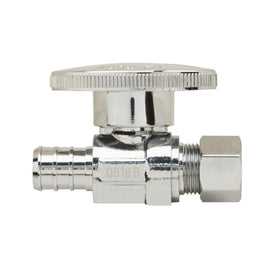 Straight Stop Valve 1/2x3/8" Lead Free Brass CrimpxCompression Chrome
