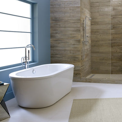 Cadet 66"L x 32"W Oval Freestanding Bathtub with Tub Filler and Drain