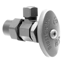 Angle Stop Valve 1/2x3/8" Lead Free Brass Rough Brass CPVCxCompression