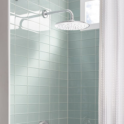 12" Wall Mount Right Angle Shower Arm with Round Flange