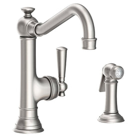 Jacobean Single Handle Kitchen Faucet with Side Sprayer