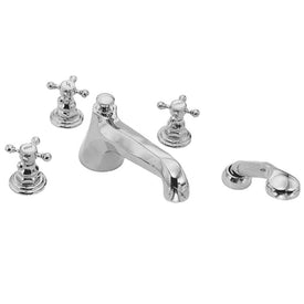Astor Three Handle Roman Tub Filler Trim with Handshower