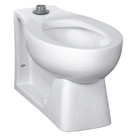 Huron Floor-Mount Universal Flushometer Elongated Toilet Bowl with Top Spud