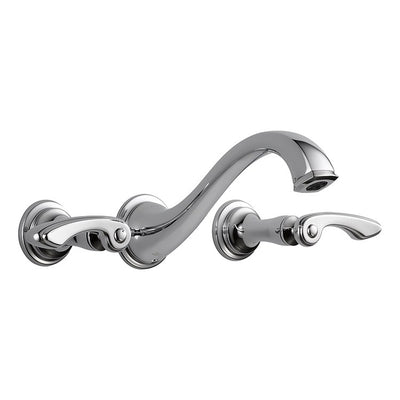 Charlotte Wall Mount Bathroom Faucet Lever Handle Set