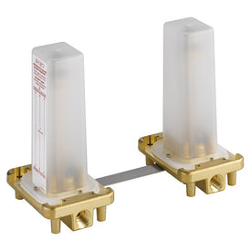 Two Handle Floor Mount Freestanding Tub Filler Rough Valve with Stops