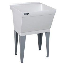 Utilatub Durastone 23"W x 23-1/2"D Floor-Mount Laundry/Utility Tub