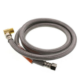 Dishwasher Connector Flexible 60 Inch 3/8 Inch Compression with 3/8 Inch Elbow