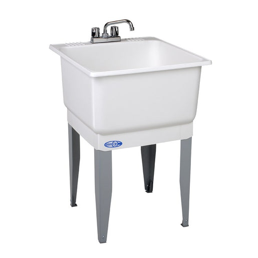 Utilatub 23"W x 25"D Floor-Mount Economy Laundry/Utility Tub Combo Pack