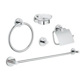 Essentials Five-Piece Bathroom Accessory Kit