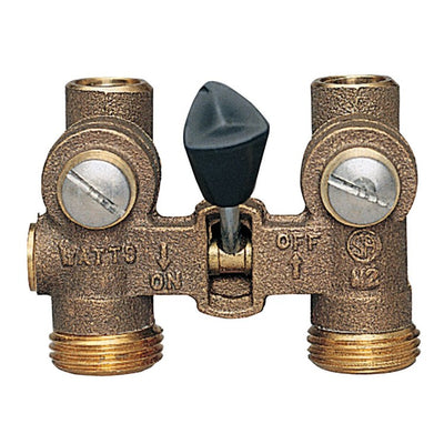 Shut-Off Valve 2 1/2 Inch Brass MNPT Lever Brass 180 Degrees Fahrenheit for Washing Machine