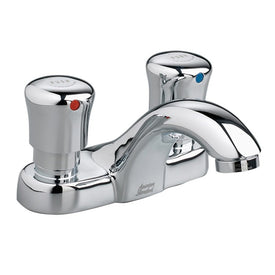 Pillar Metering Two Handle Centerset Faucet 0.5 GPM