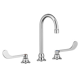 Monterrey Two Handle Widespread 8" Gooseneck Bathroom Faucet with Wrist Blade Handles 1.5 GPM