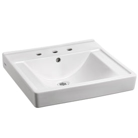 Decorum 20" W Wall-Mount Bathroom Sink for Widespread Faucet