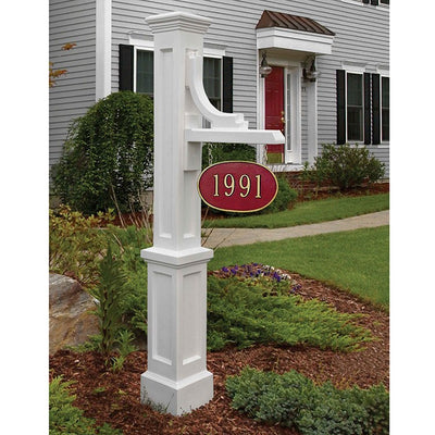 Woodhaven Address Sign Post