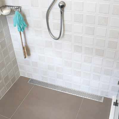 Delmar Series Delta Line Linear Drain 58" x 3-3/8"