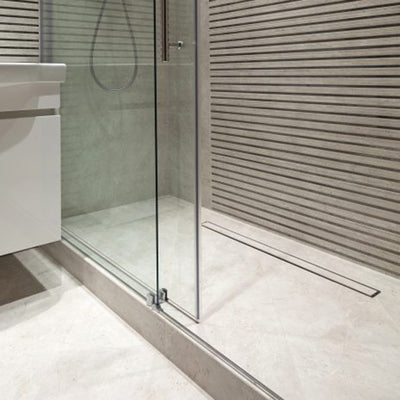 Delmar Series Mist Line Linear Drain 58" x 3-3/8"