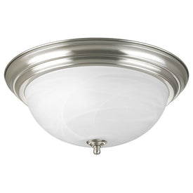 Melon Three-Light Flush Mount Ceiling Light with Alabaster Glass