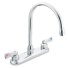 M-Dura Two Handle Kitchen Faucet with Gooseneck Spout