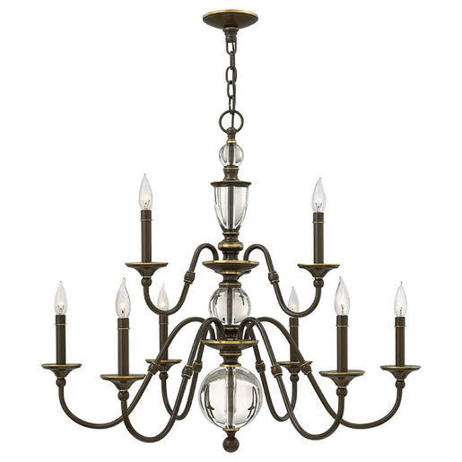 Eleanor Nine-Light Two-Tier Chandelier