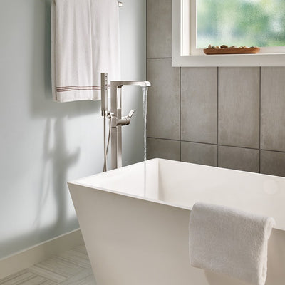 Ara Single Handle Freestanding Floor Mount Tub Filler with Handshower