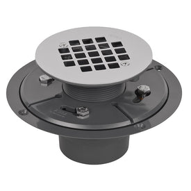 Shower Drain Low Profile 2 x 3 Inch Stainless Steel PVC