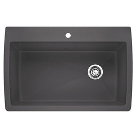 Diamond 33-1/2" Super Single Bowl Silgranit Dual Mount Kitchen Sink