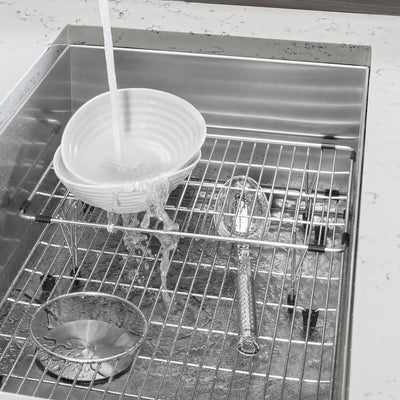 15-3/8"L x 10-13/16"W Multi-Level Stainless Steel Sink Grid