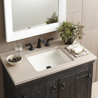 Nipomo 19-1/2" Rectangular NativeStone Universal Mount Bathroom Sink