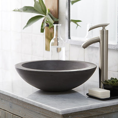 Morro 17" Round NativeStone Vessel Bathroom Sink