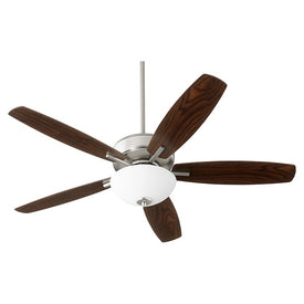 Breeze 52" Five-Blade Two-Light Ceiling Fan with Opal Glass Bowl Shade